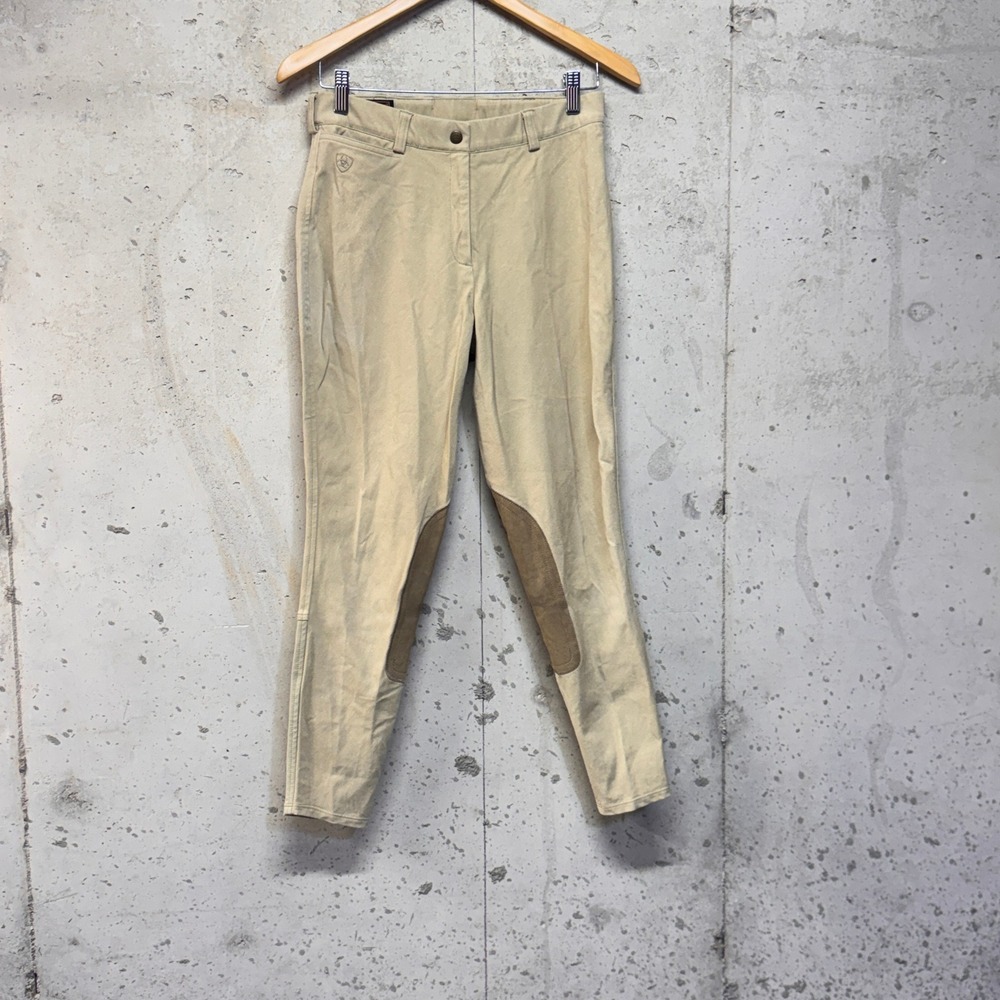 Ariat Equestrian Breeches Women 26R Tan Knee Patch Riding Pants Horseback Riding